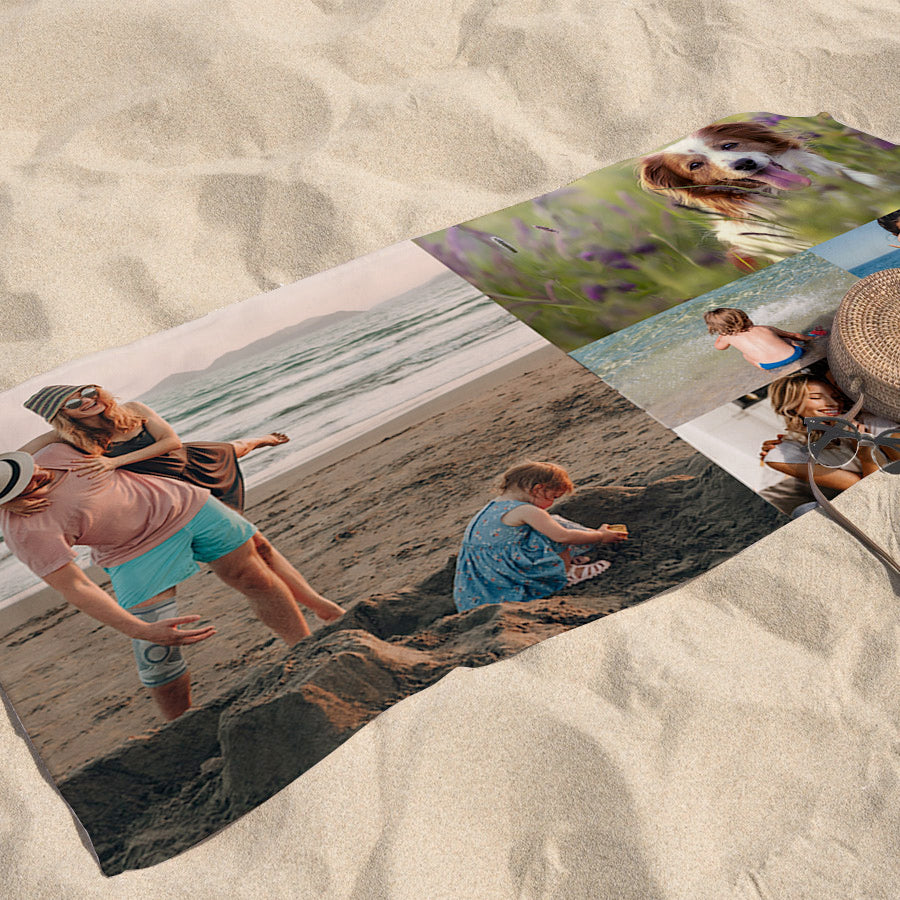 Photo Upload 6 Image Beach Towel