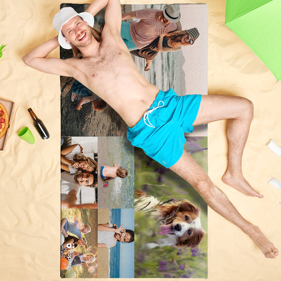 Photo Upload 6 Image Beach Towel