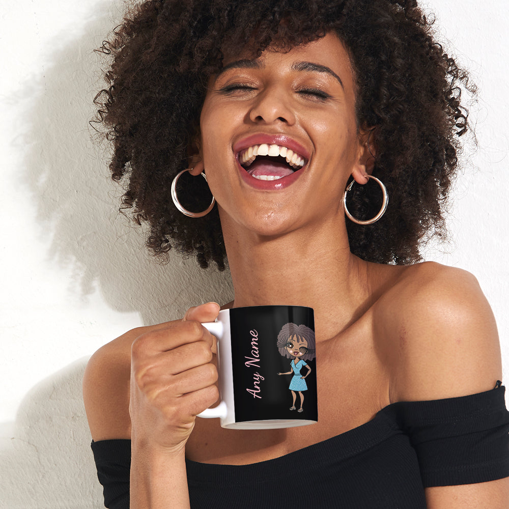 Womens Personalized Black Mug