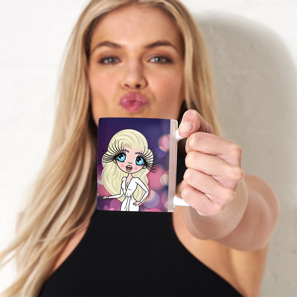 Womens Personalized Blured Hearts Mug