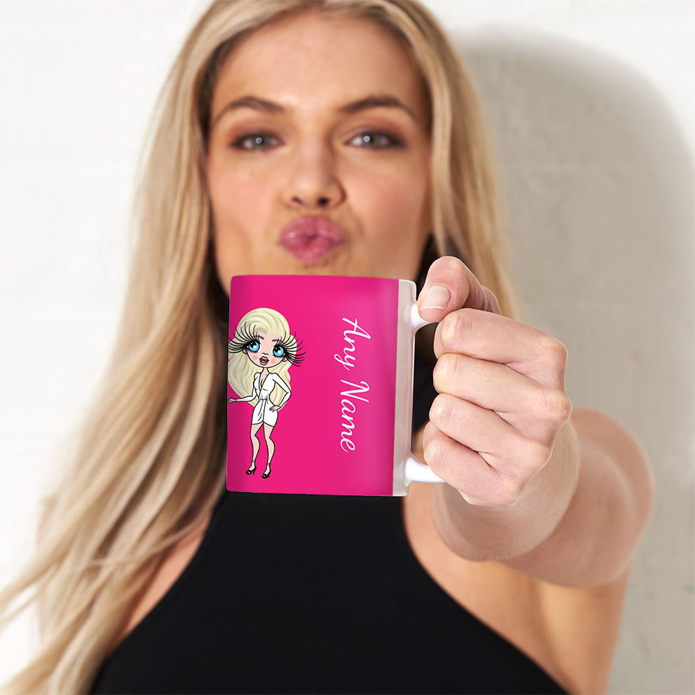 Womens Personalized Hot Pink Mug