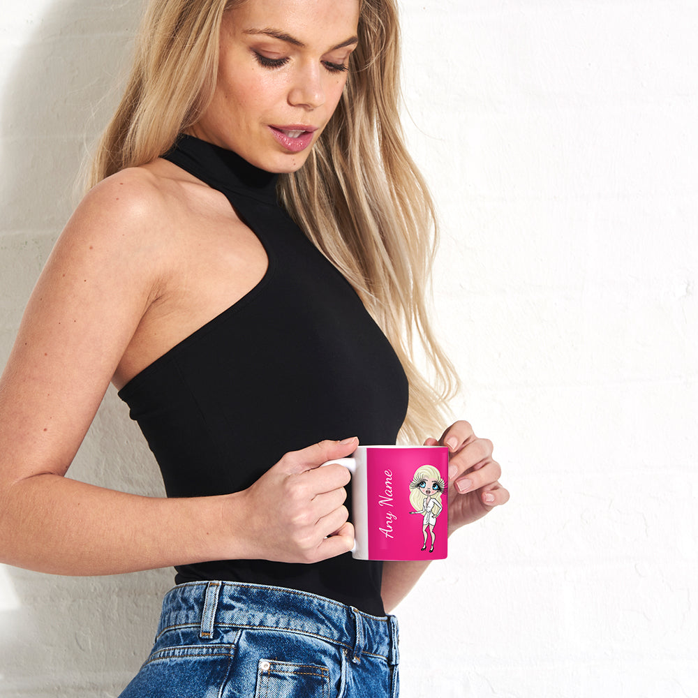 Womens Personalized Hot Pink Mug