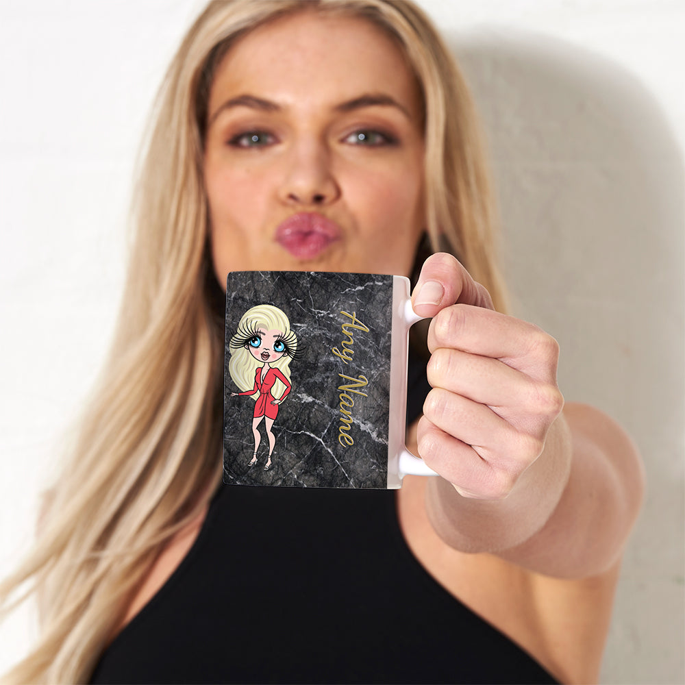 Womens Personalized Marble Effect Mug