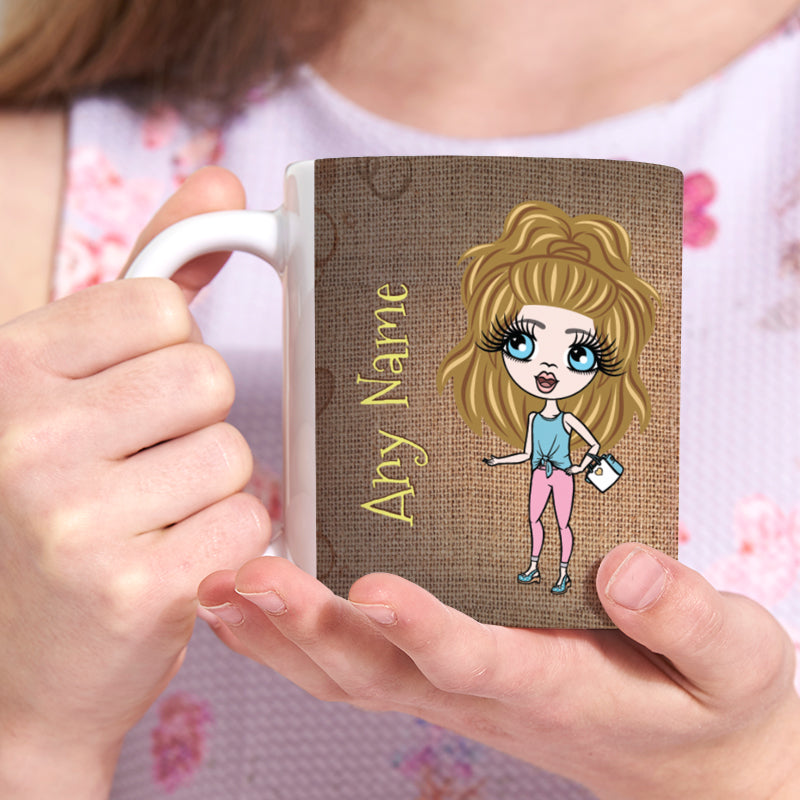 Girls Personalized Jute Mug