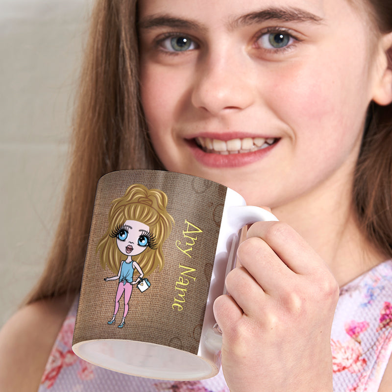 Girls Personalized Jute Mug