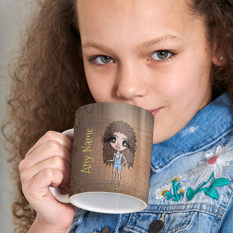 Girls Personalized Jute Mug