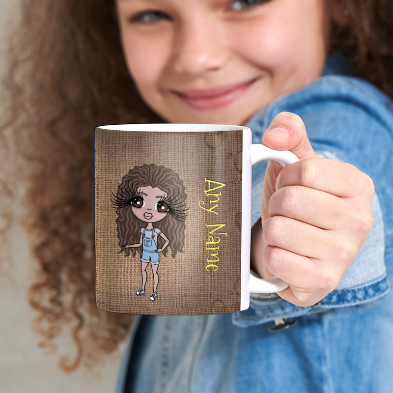 Girls Personalized Jute Mug