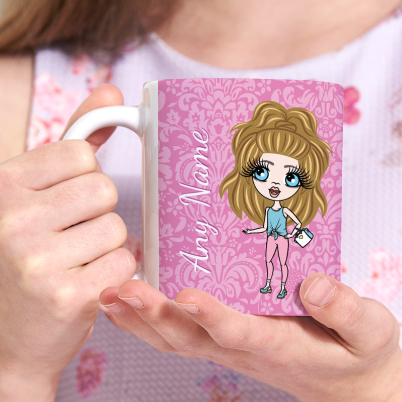 Girls Personalized Lilac Floral Mug
