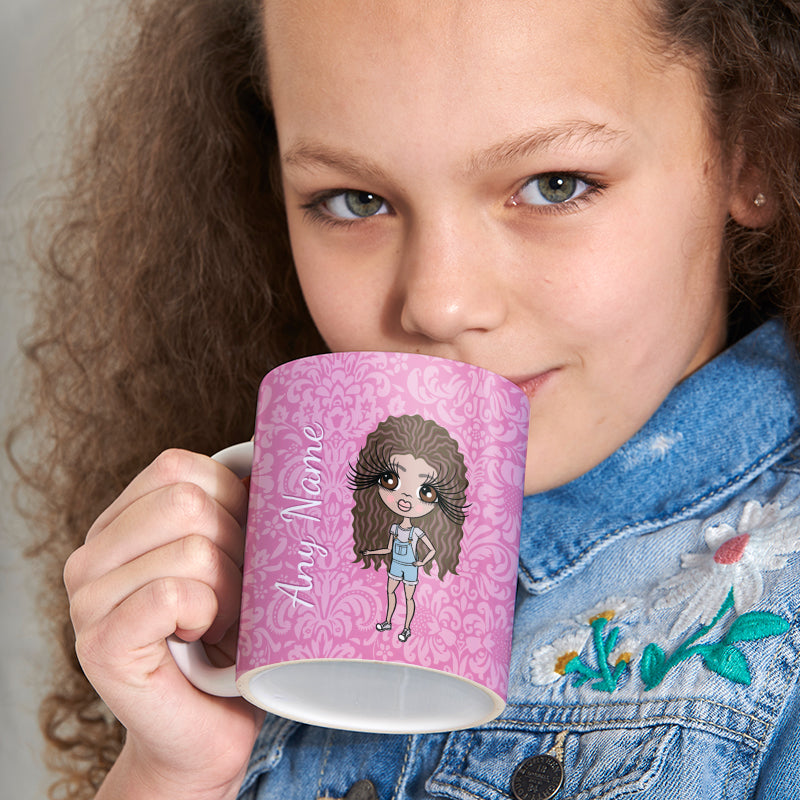 Girls Personalized Lilac Floral Mug