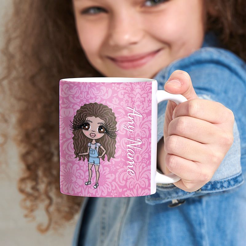 Girls Personalized Lilac Floral Mug