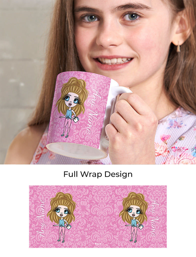 Girls Personalized Lilac Floral Mug