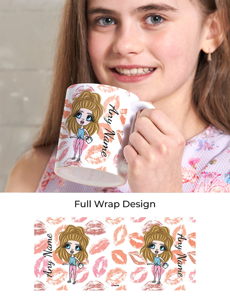 Girls Personalized Lip Print Mug