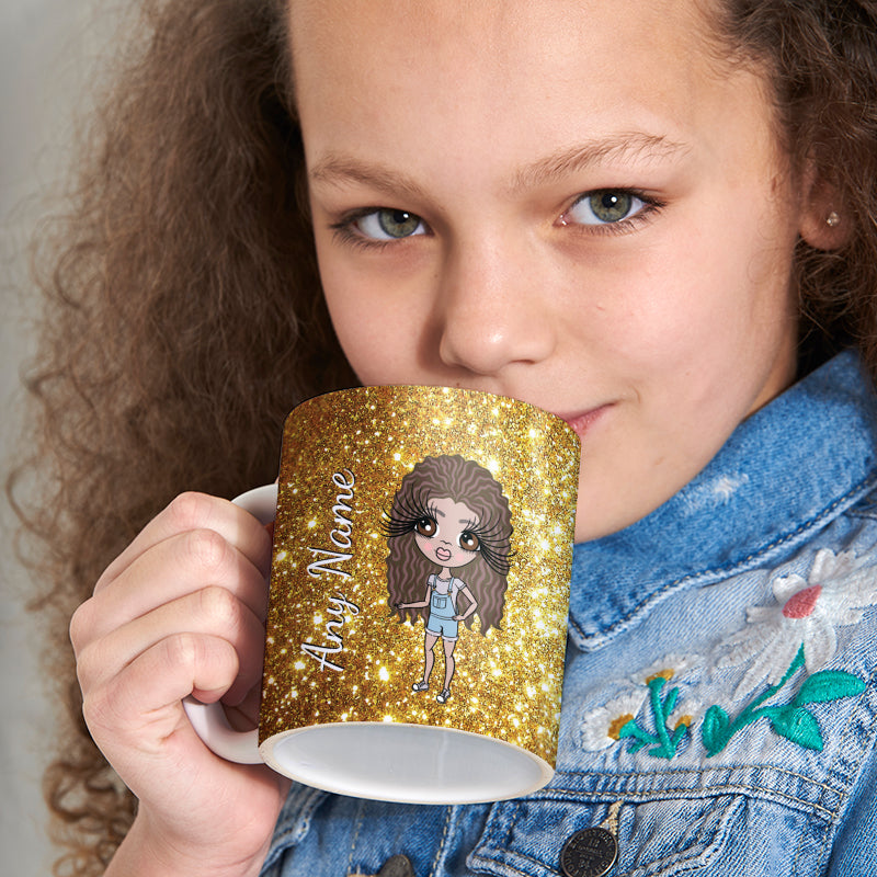 Girls Personalized Glitter Effect Mug