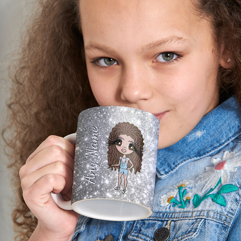 Girls Personalized Glitter Effect Mug