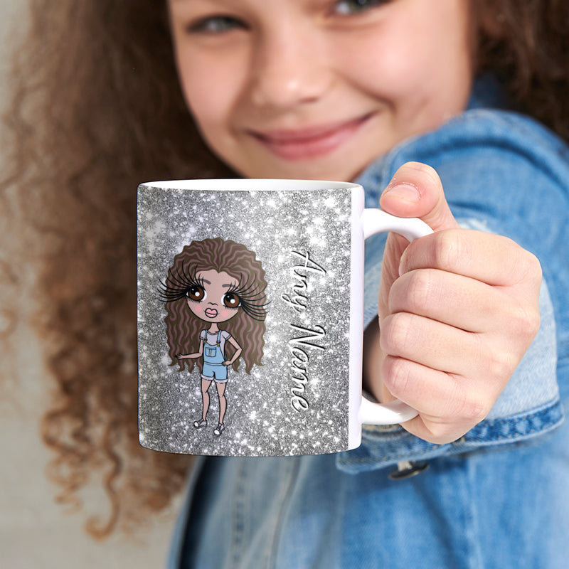 Girls Personalized Glitter Effect Mug