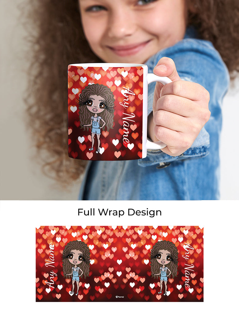 Girls Personalized Heart Mug
