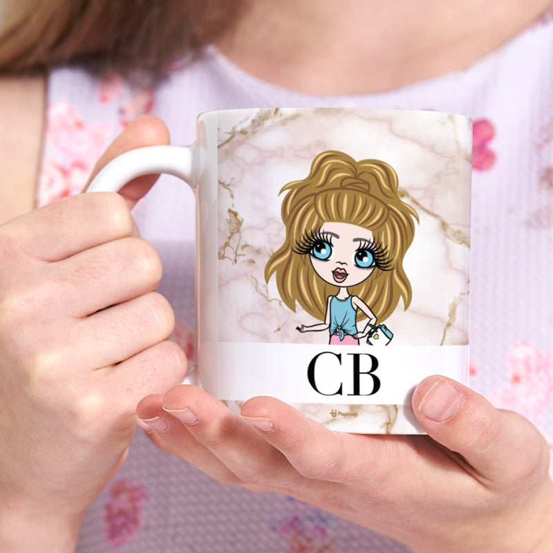 Girls Personalized The LUX Collection Pink Marble Mug