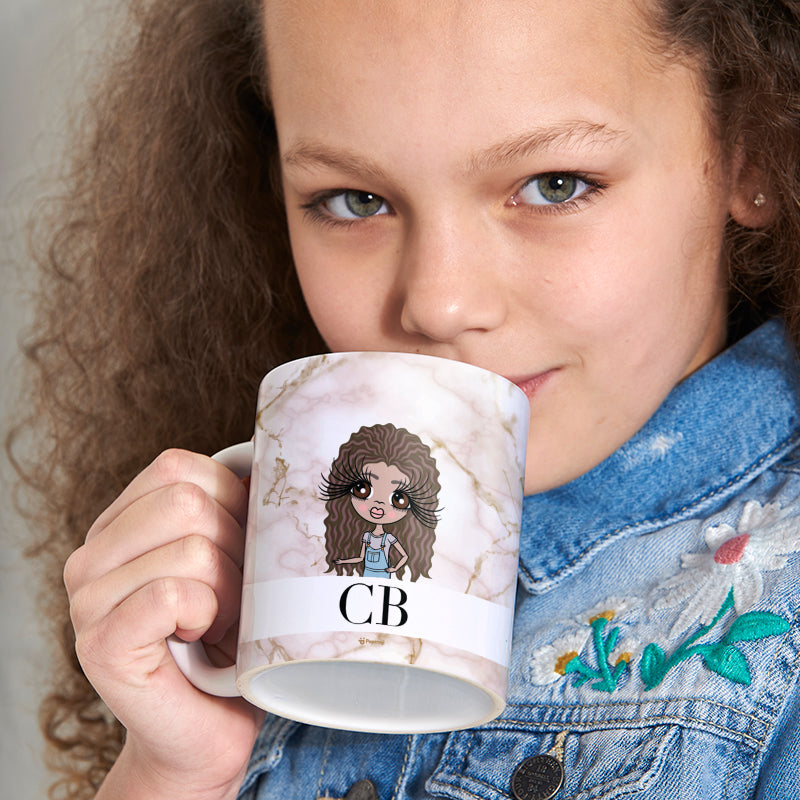 Girls Personalized The LUX Collection Pink Marble Mug