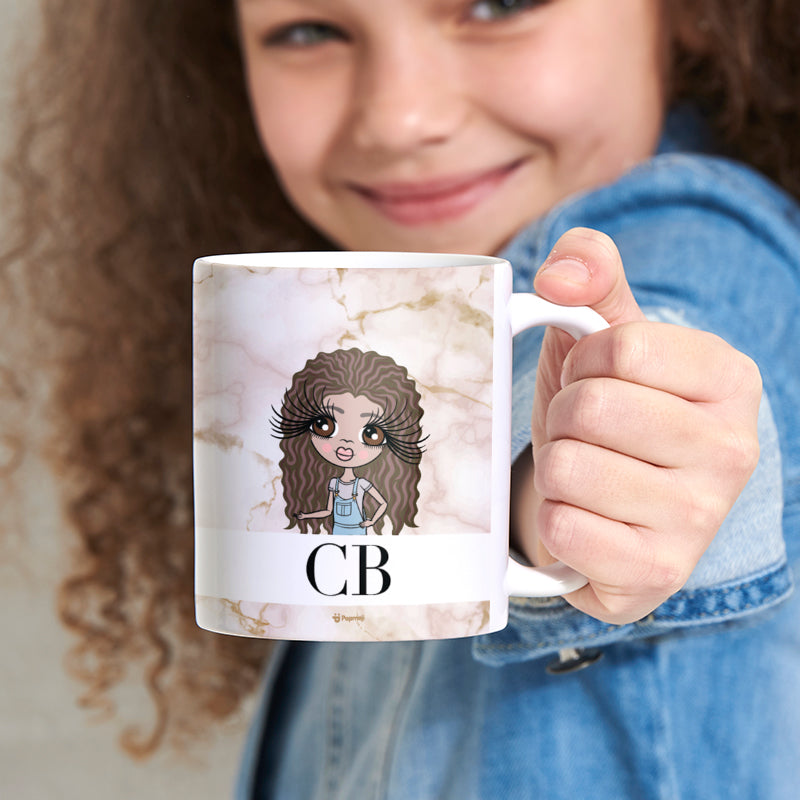 Girls Personalized The LUX Collection Pink Marble Mug