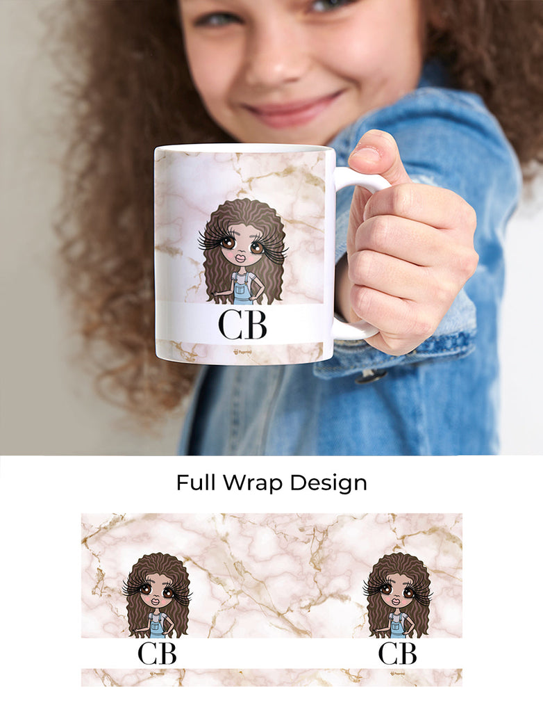 Girls Personalized The LUX Collection Pink Marble Mug