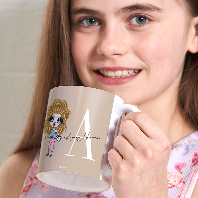 Girls Personalized The LUX Collection Initial Nude Mug