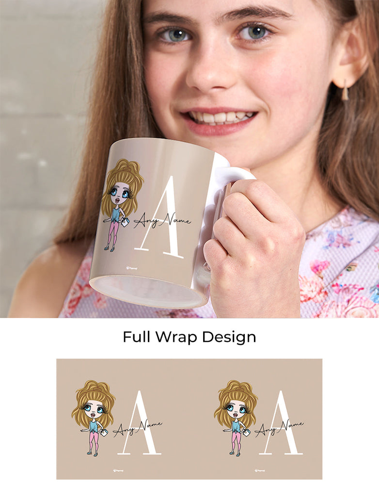 Girls Personalized The LUX Collection Initial Nude Mug