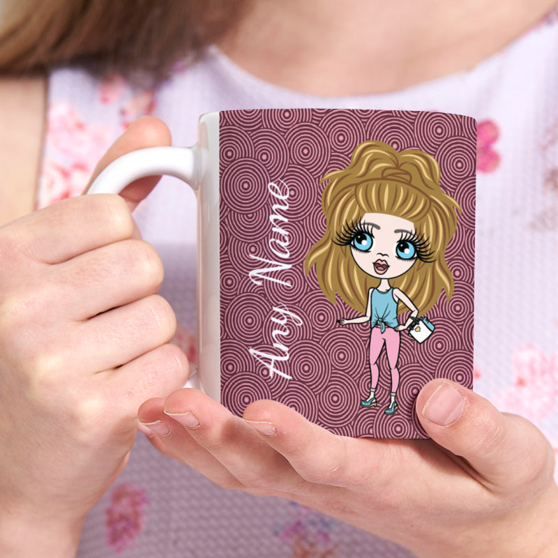 Girls Personalized Purple Swirl Mug