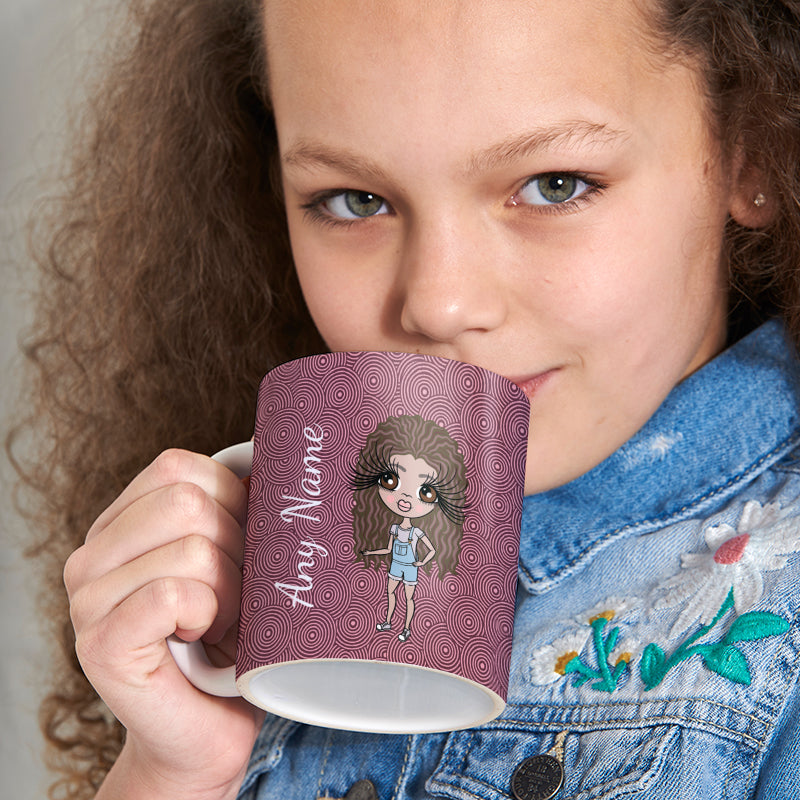 Girls Personalized Purple Swirl Mug
