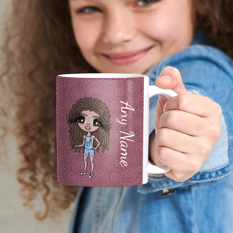 Girls Personalized Purple Swirl Mug