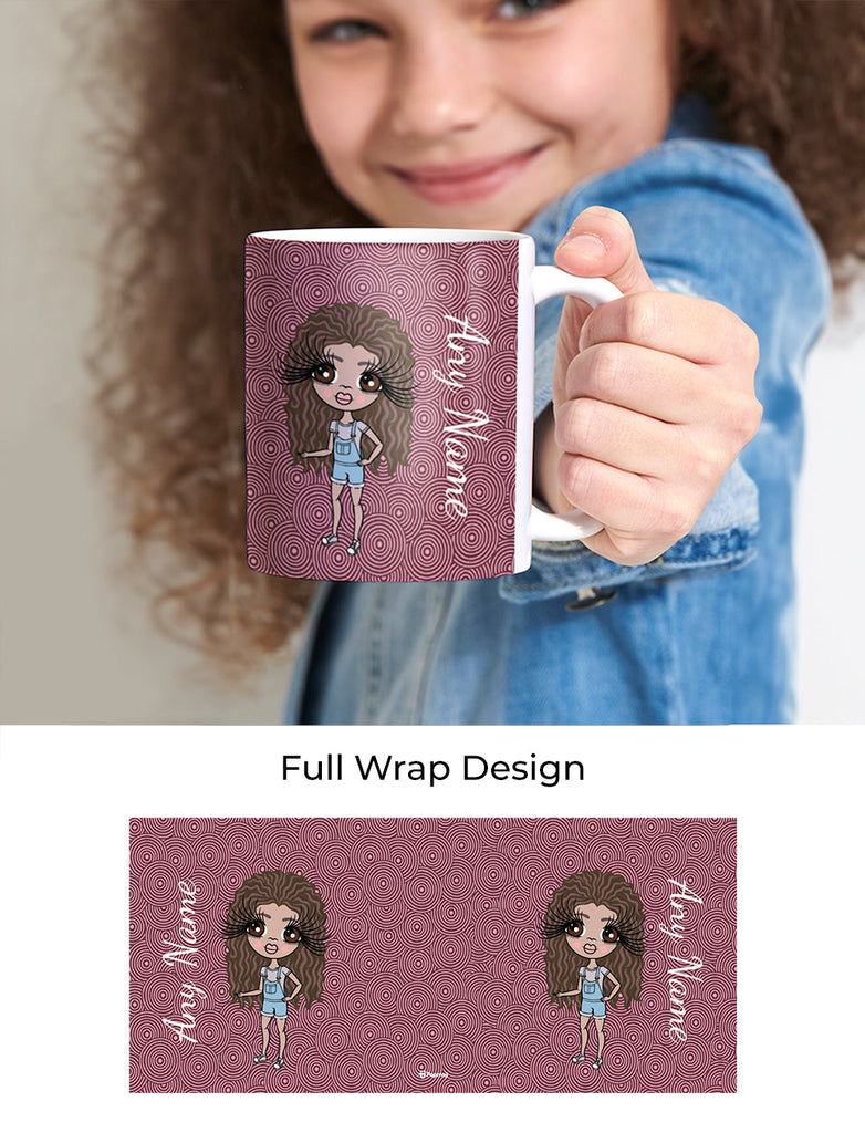 Girls Personalized Purple Swirl Mug