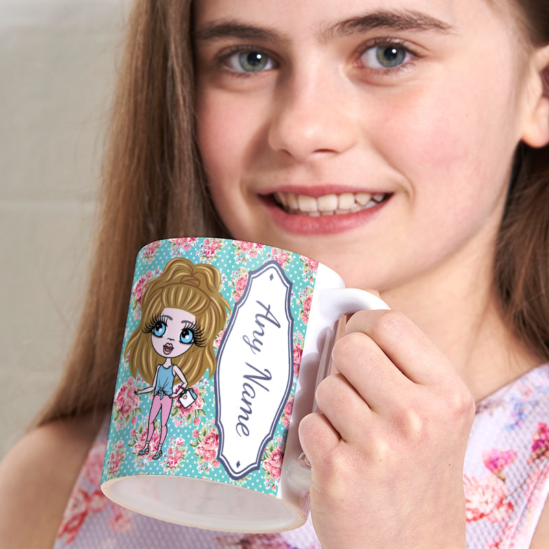 Girls Personalized Rose Mug