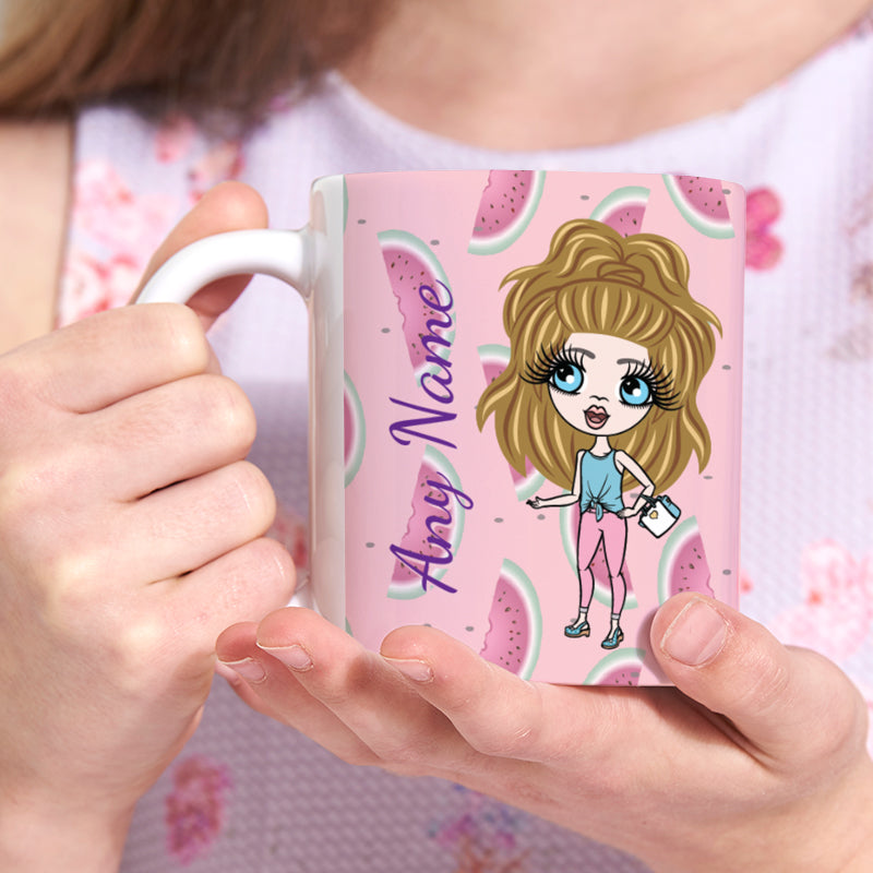 Girls Personalized Watermelon Mug