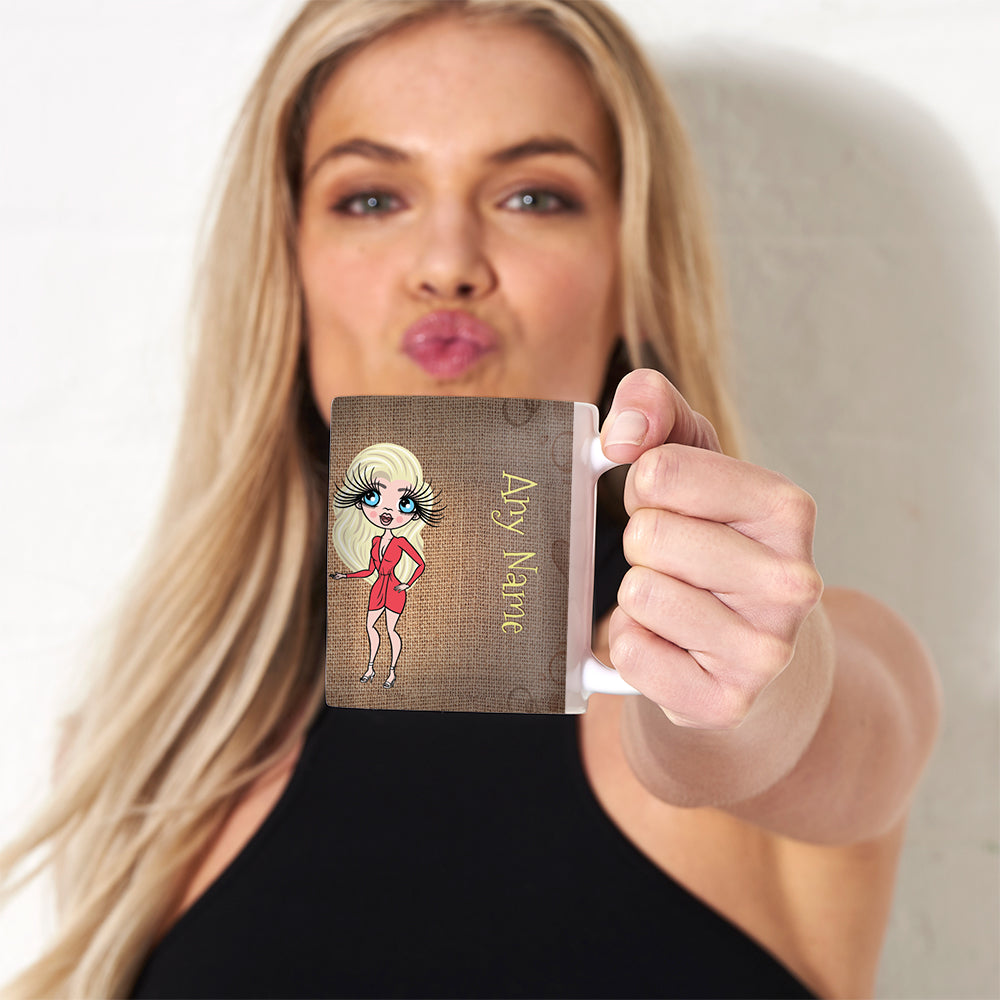 Womens Personalized Jute Mug