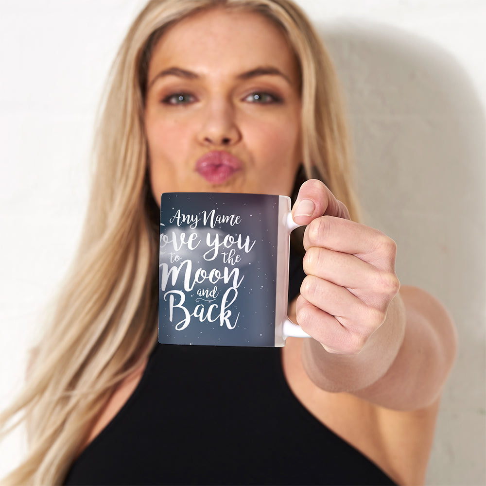 Womens Personalized Love You To The Moon Mug