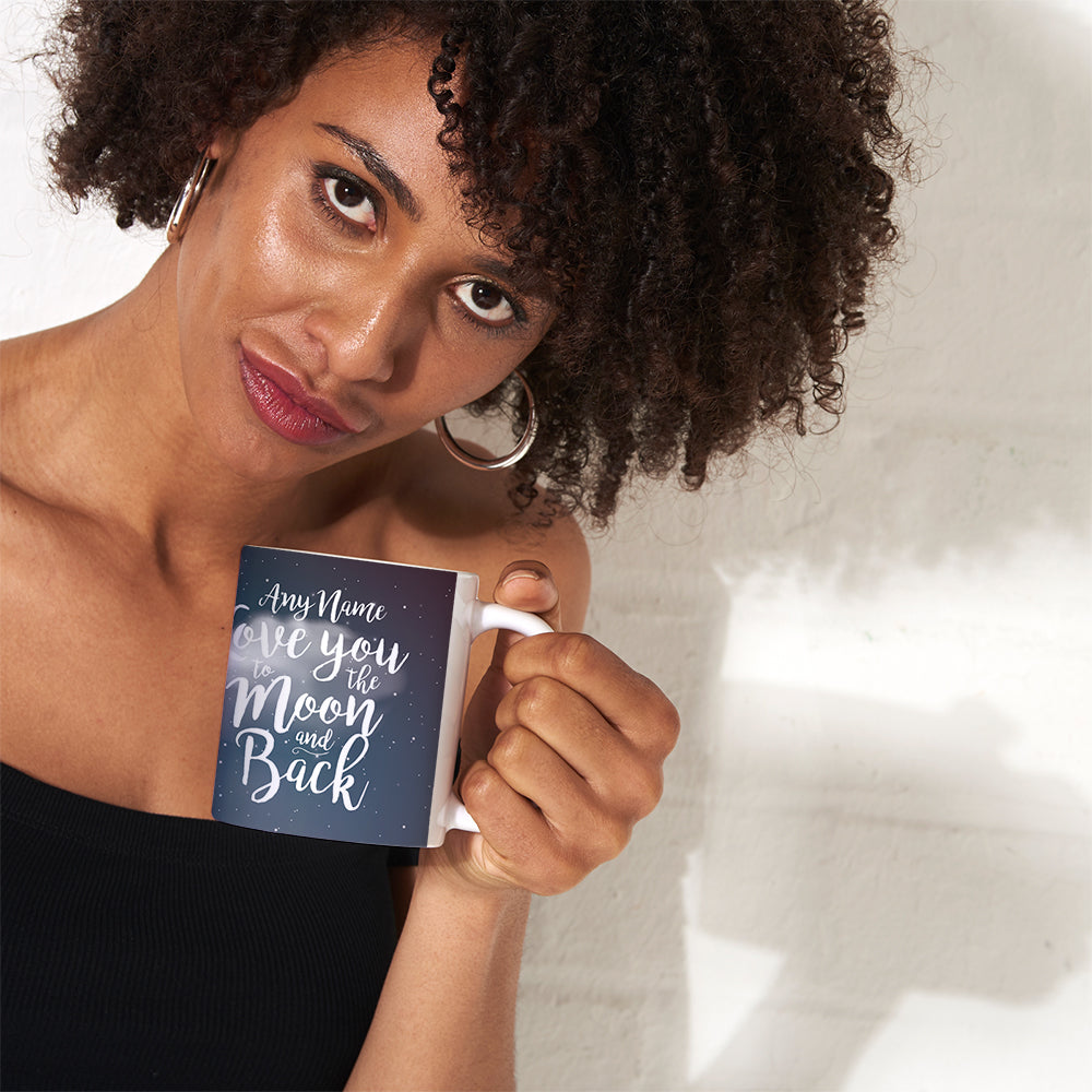 Womens Personalized Love You To The Moon Mug