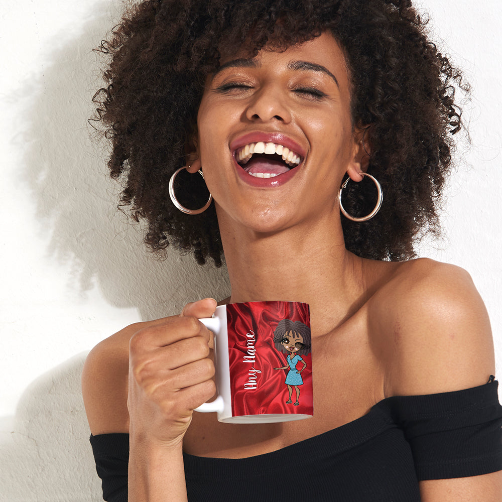 Womens Personalized Silky Satin Effect Mug