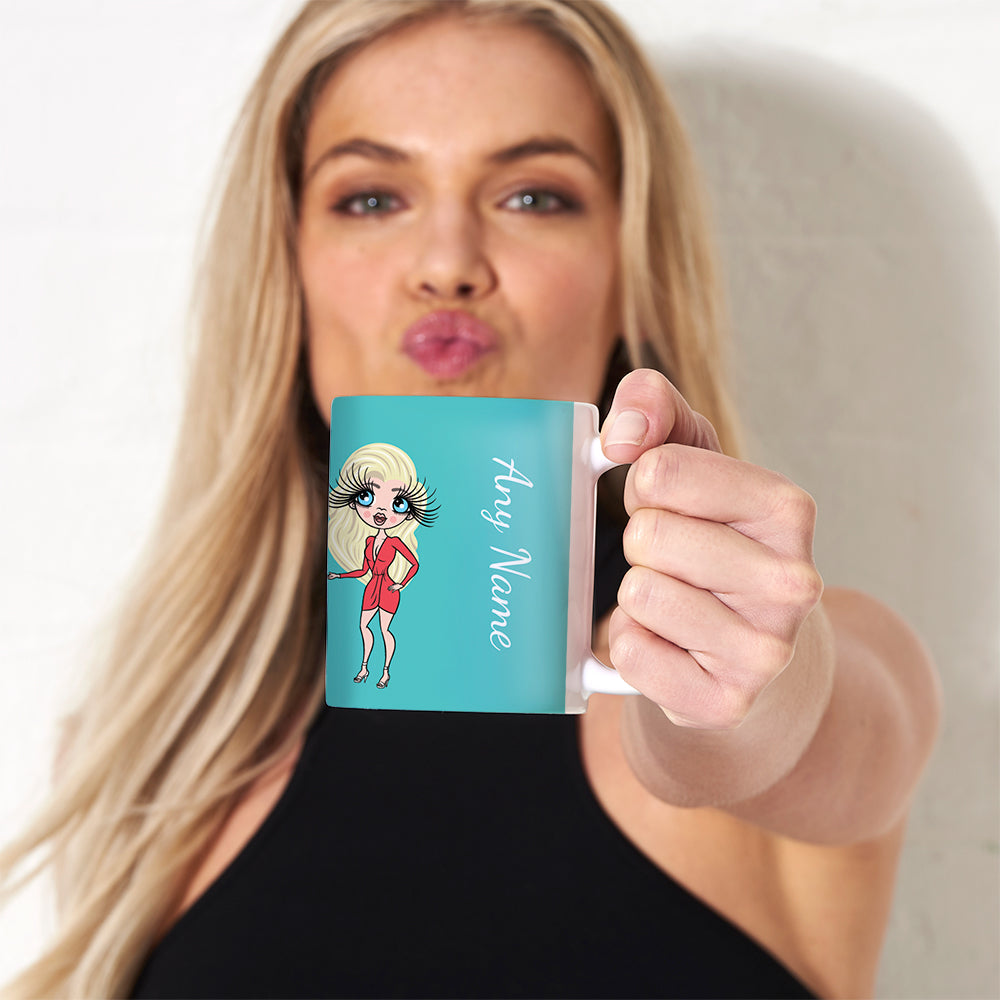 Womens Personalized Turquoise Mug