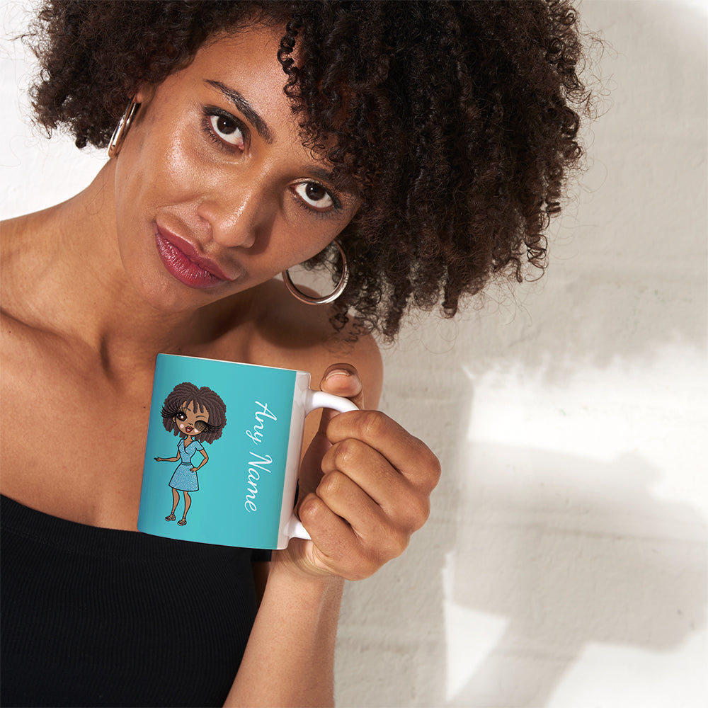 Womens Personalized Turquoise Mug