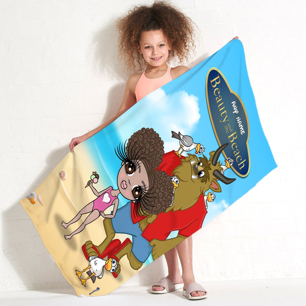 Girls Personalized Beauty & The Beach Towel