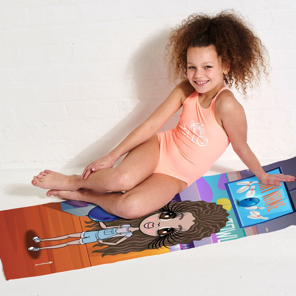 Girls Personalized Bowling Master Beach Towel