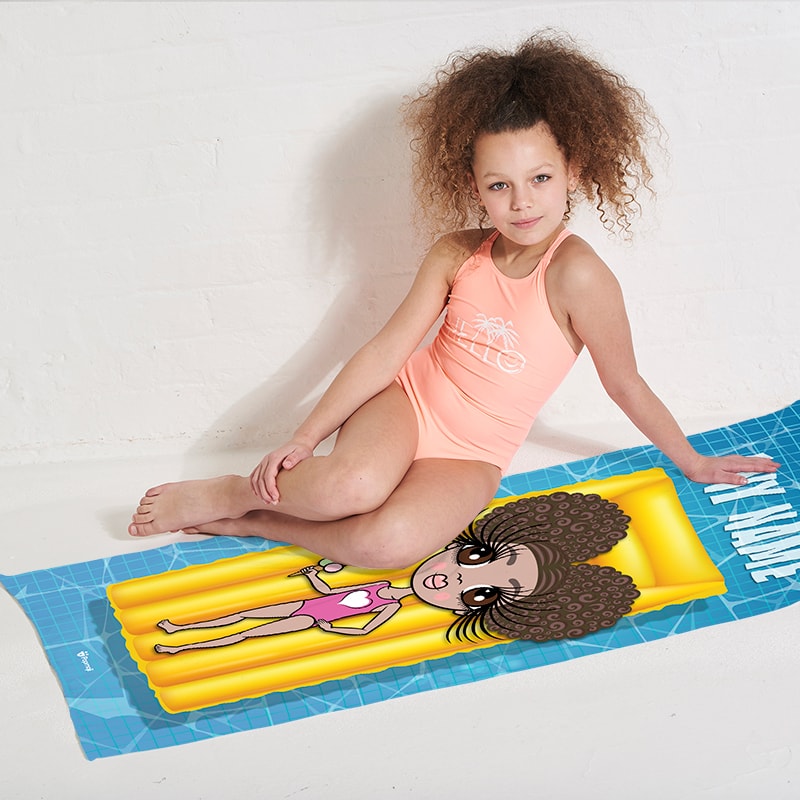 Girls Personalized Chillax Beach Towel