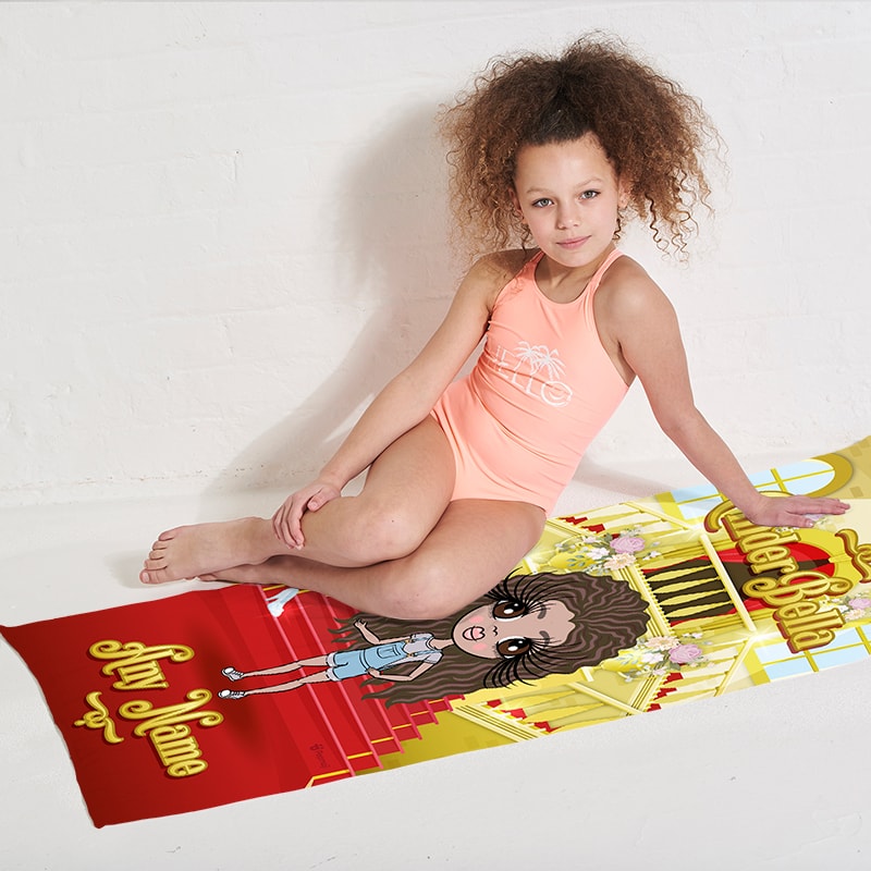 Girls Personalized CinderBella Beach Towel