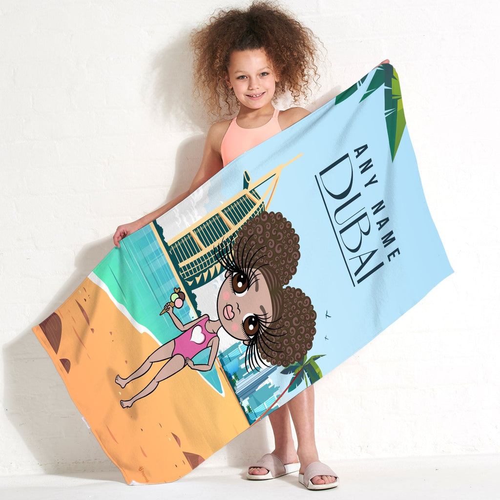 Girls Personalized Dubai Beach Towel