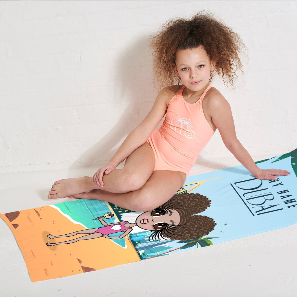 Girls Personalized Dubai Beach Towel