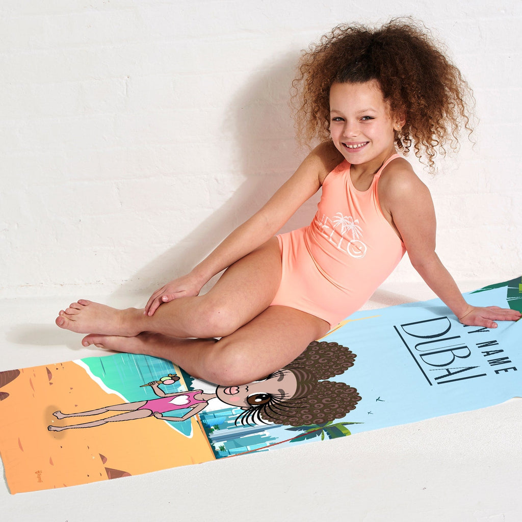 Girls Personalized Dubai Beach Towel