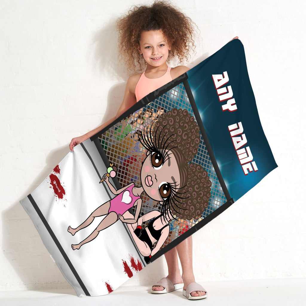 Girls Personalized MMA Master Beach Towel