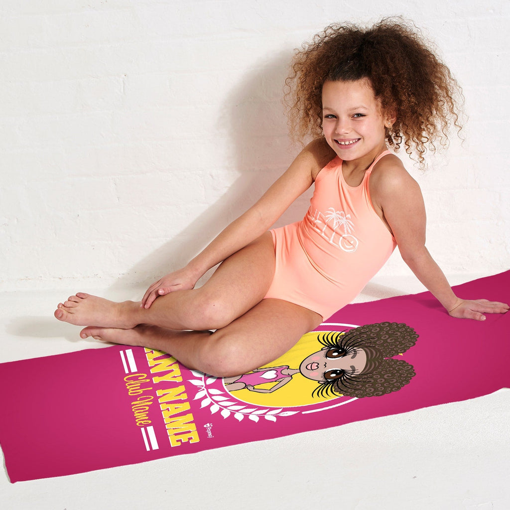 Girls Personalized Varsity Swimming Towel