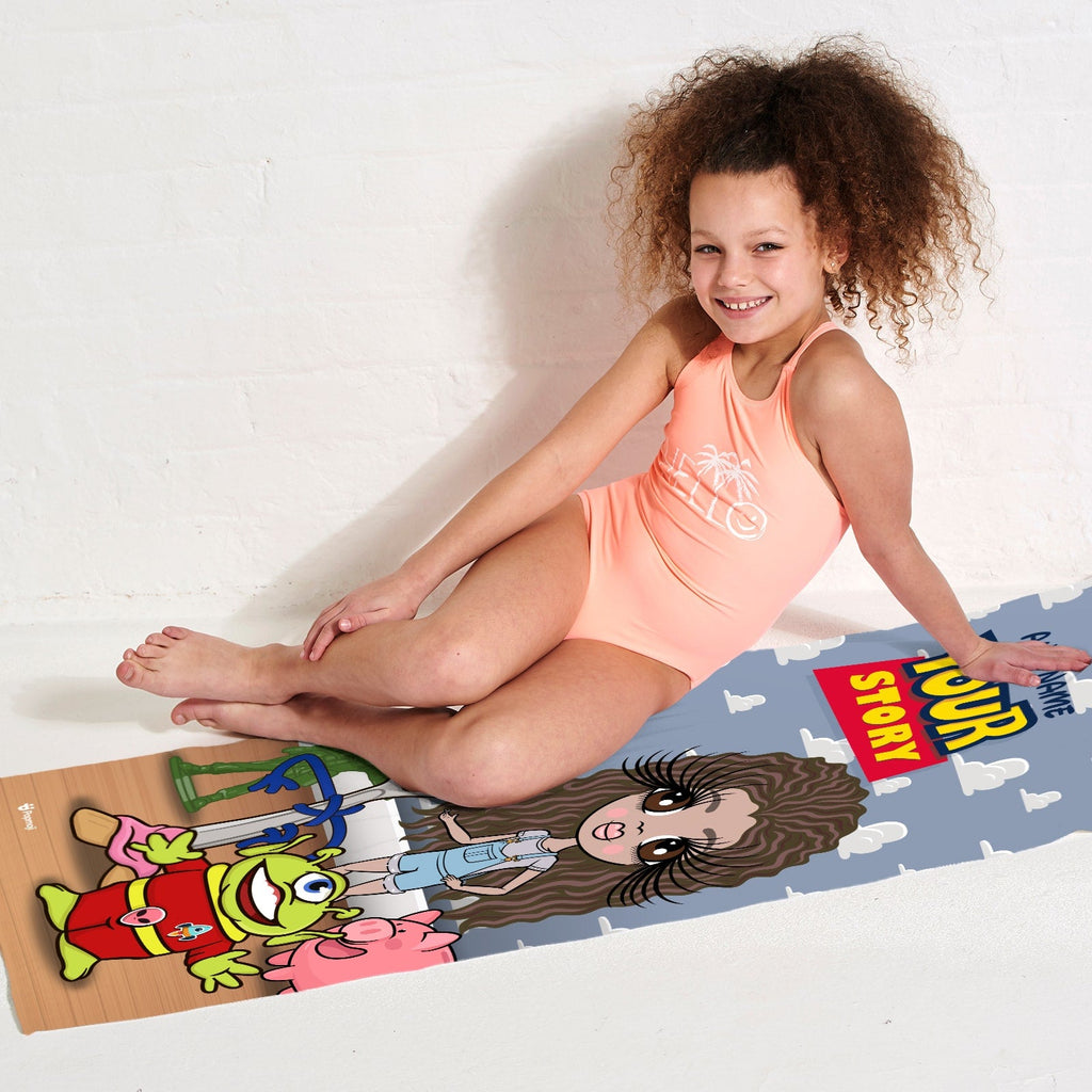 Girls Personalized Your Story Beach Towel