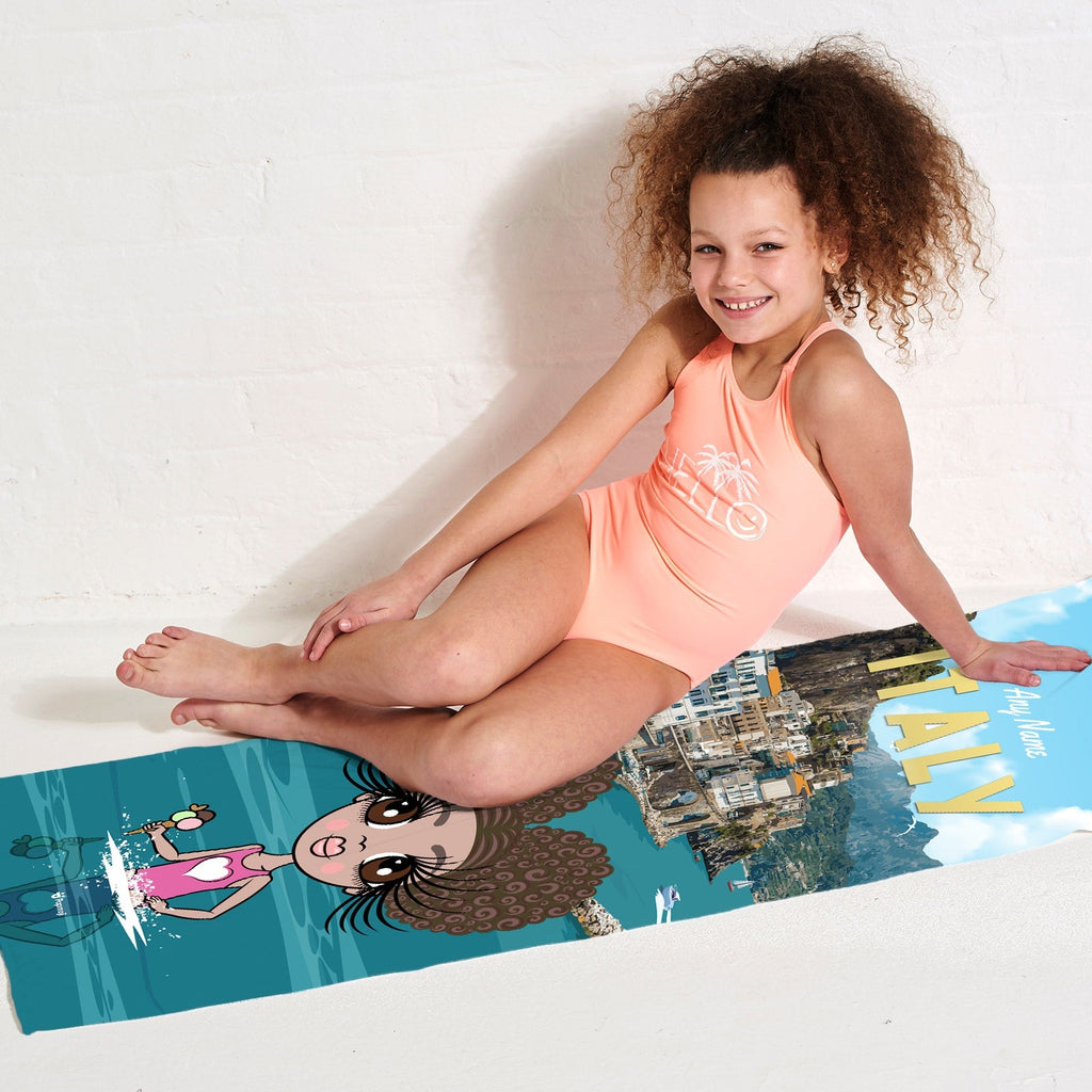 Girls Personalized Italy Beach Towel