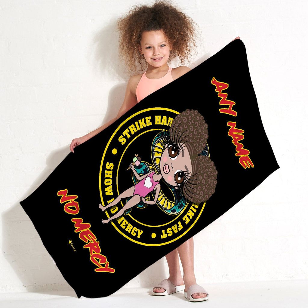 Girls Personalized No Mercy Beach Towel